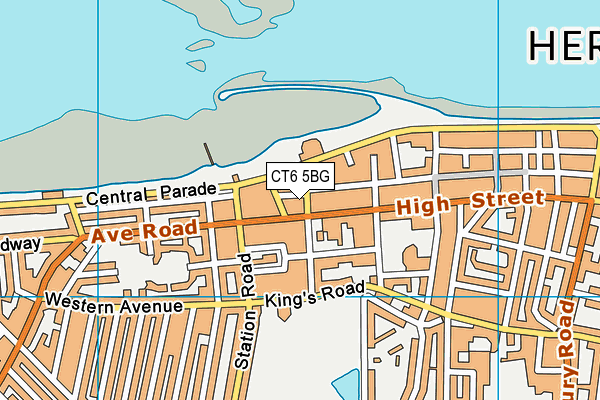 CT6 5BG map - OS VectorMap District (Ordnance Survey)