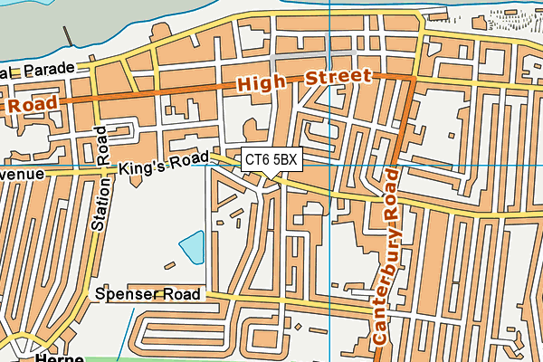 CT6 5BX map - OS VectorMap District (Ordnance Survey)