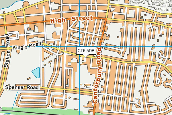 CT6 5DB map - OS VectorMap District (Ordnance Survey)
