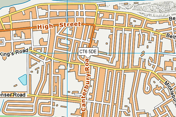 CT6 5DE map - OS VectorMap District (Ordnance Survey)