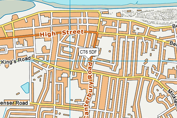 CT6 5DF map - OS VectorMap District (Ordnance Survey)