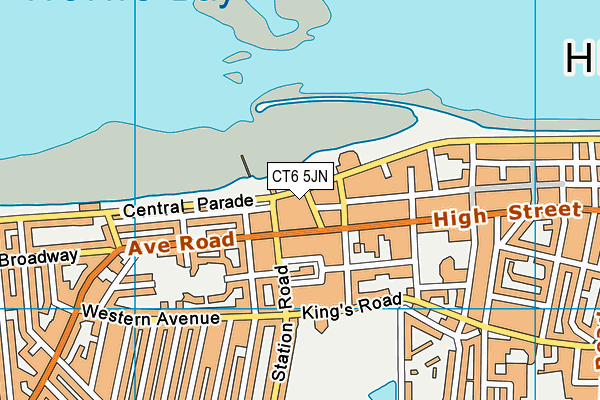 Pier Sports Centre (Closed) map (CT6 5JN) - OS VectorMap District (Ordnance Survey)