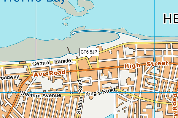 CT6 5JP map - OS VectorMap District (Ordnance Survey)