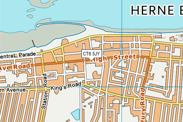 Map of THE GOLD EXCHANGE HERNE BAY LTD at district scale