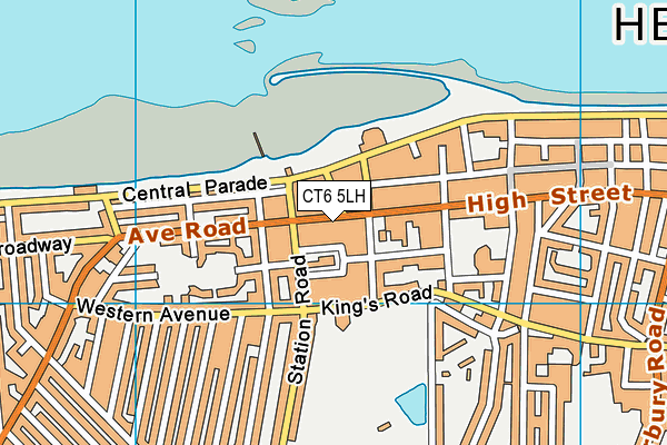 CT6 5LH map - OS VectorMap District (Ordnance Survey)