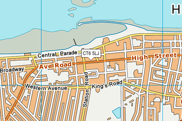 CT6 5LJ map - OS VectorMap District (Ordnance Survey)
