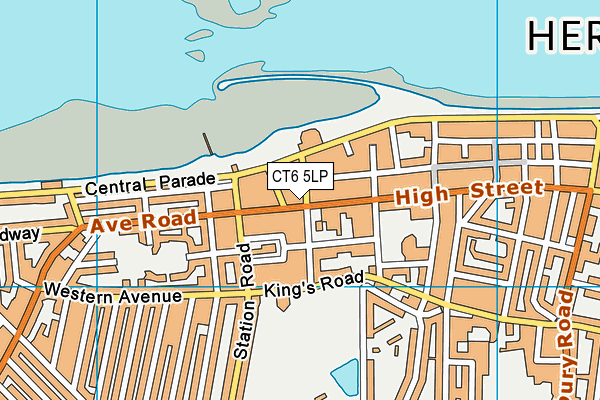 CT6 5LP map - OS VectorMap District (Ordnance Survey)