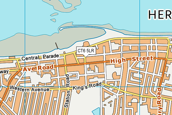 CT6 5LR map - OS VectorMap District (Ordnance Survey)