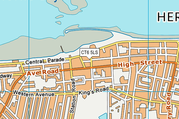 CT6 5LS map - OS VectorMap District (Ordnance Survey)