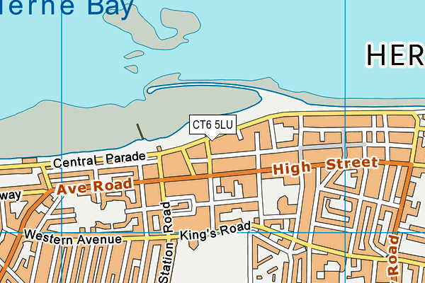 CT6 5LU map - OS VectorMap District (Ordnance Survey)