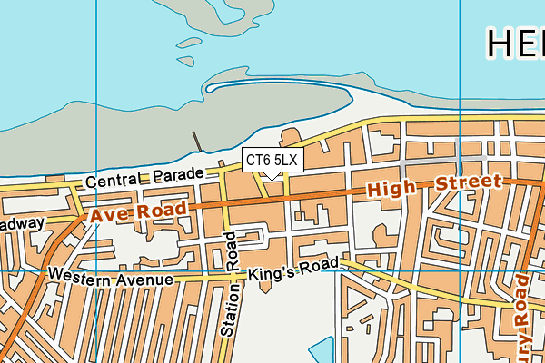 CT6 5LX map - OS VectorMap District (Ordnance Survey)