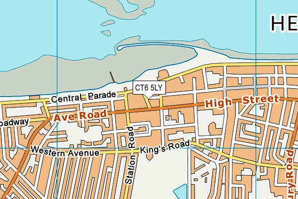 CT6 5LY map - OS VectorMap District (Ordnance Survey)