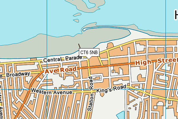CT6 5NB map - OS VectorMap District (Ordnance Survey)