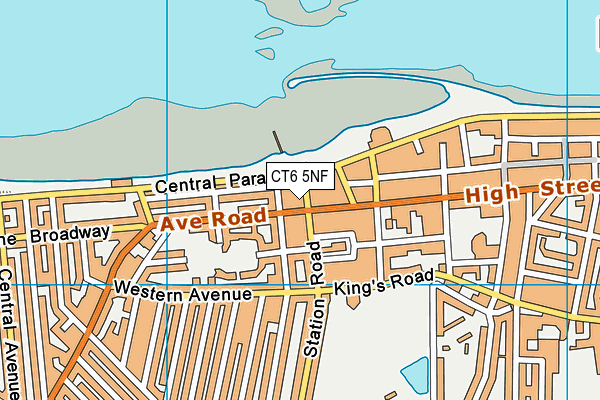 CT6 5NF map - OS VectorMap District (Ordnance Survey)