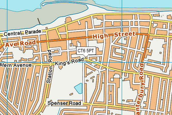 CT6 5PT map - OS VectorMap District (Ordnance Survey)