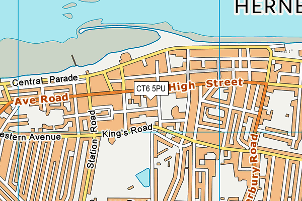 CT6 5PU map - OS VectorMap District (Ordnance Survey)