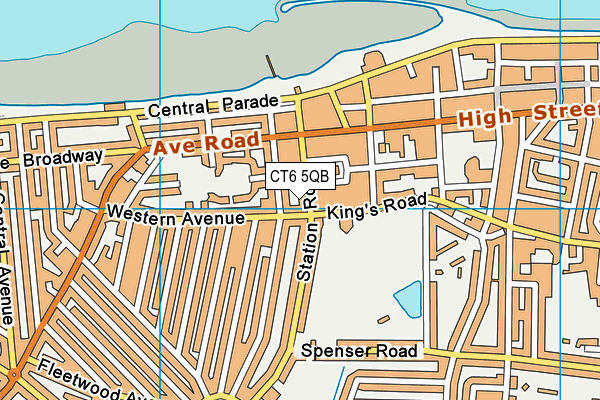 CT6 5QB map - OS VectorMap District (Ordnance Survey)