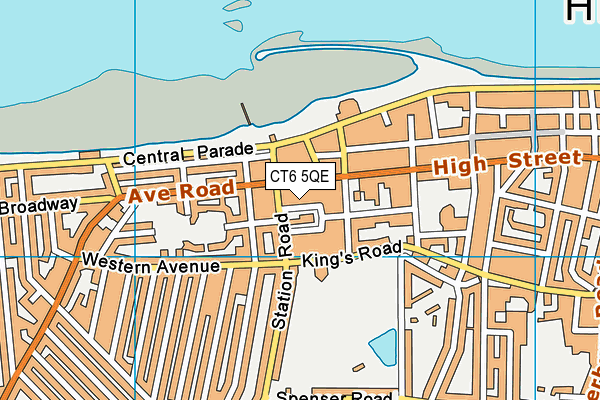 CT6 5QE map - OS VectorMap District (Ordnance Survey)