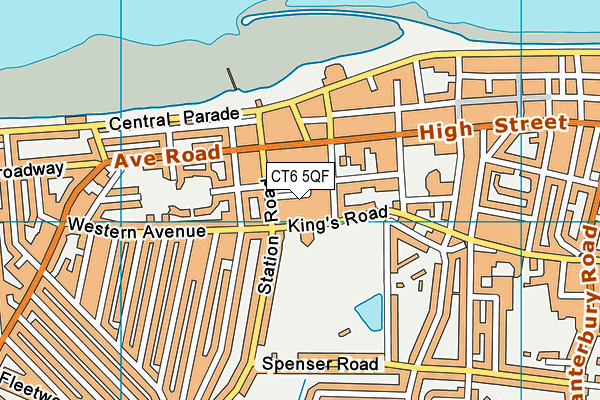 CT6 5QF map - OS VectorMap District (Ordnance Survey)