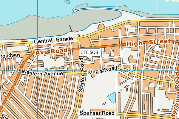 CT6 5QS map - OS VectorMap District (Ordnance Survey)