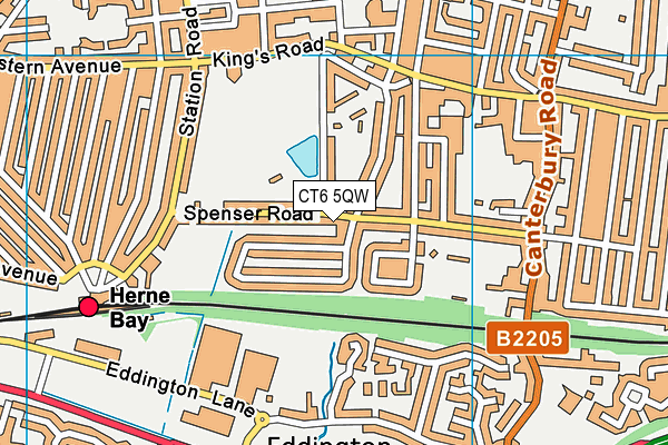 CT6 5QW map - OS VectorMap District (Ordnance Survey)
