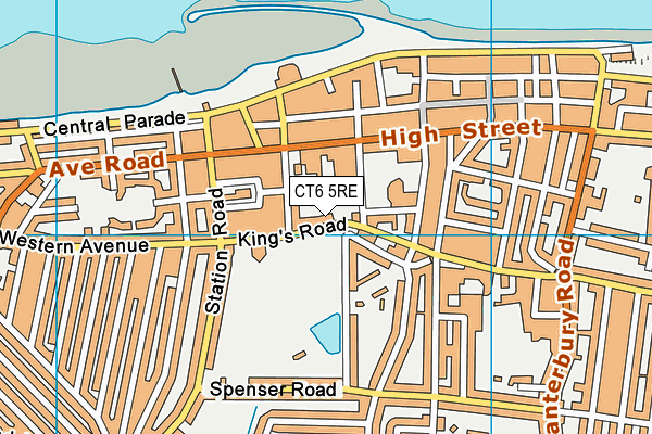 CT6 5RE map - OS VectorMap District (Ordnance Survey)