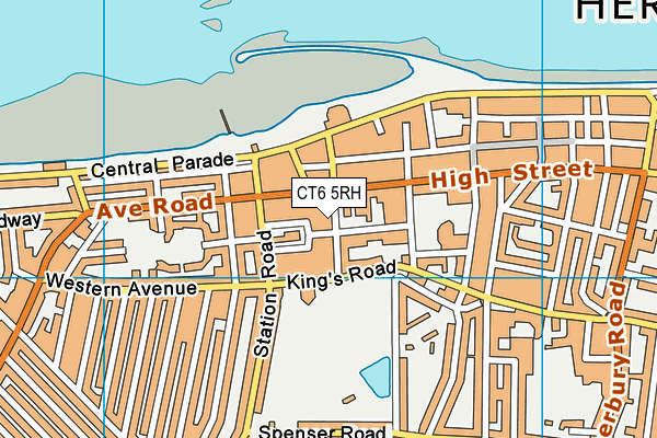 CT6 5RH map - OS VectorMap District (Ordnance Survey)