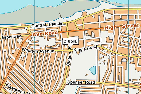 CT6 5RL map - OS VectorMap District (Ordnance Survey)