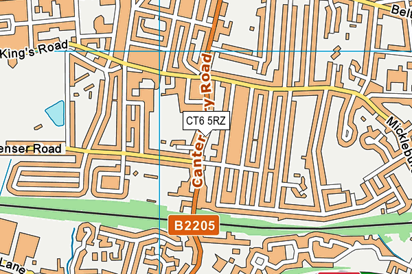 CT6 5RZ map - OS VectorMap District (Ordnance Survey)