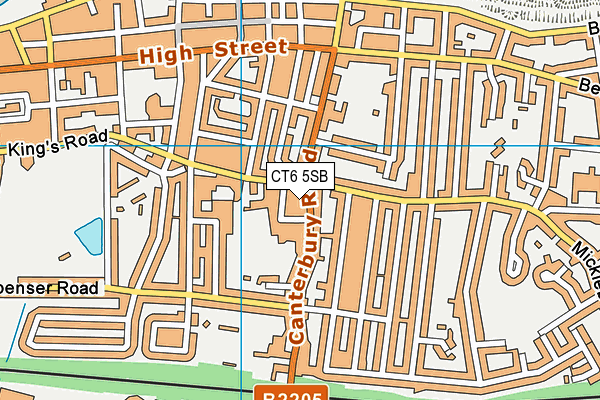 CT6 5SB map - OS VectorMap District (Ordnance Survey)