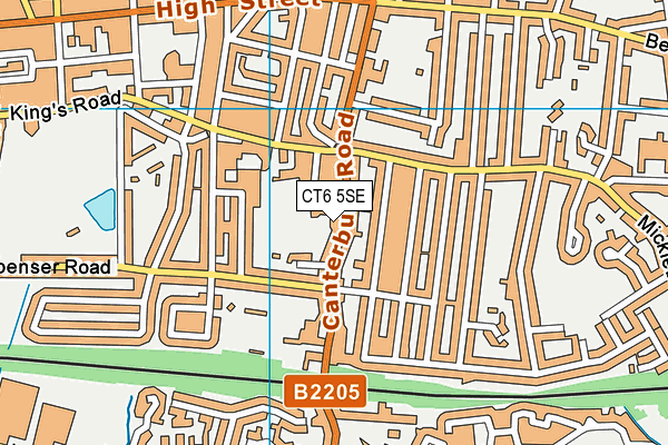 CT6 5SE map - OS VectorMap District (Ordnance Survey)