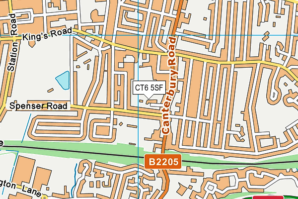 CT6 5SF map - OS VectorMap District (Ordnance Survey)