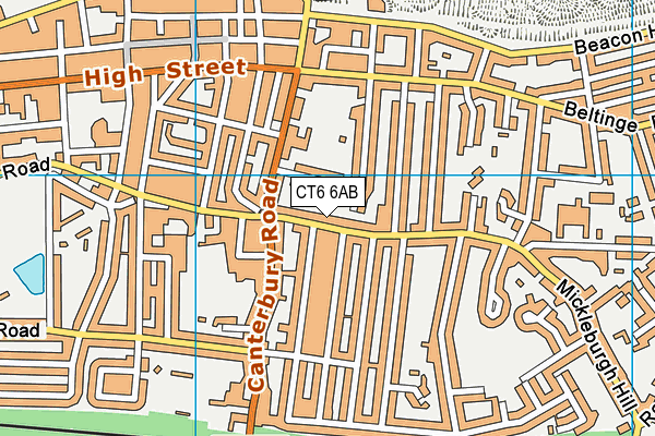 CT6 6AB map - OS VectorMap District (Ordnance Survey)