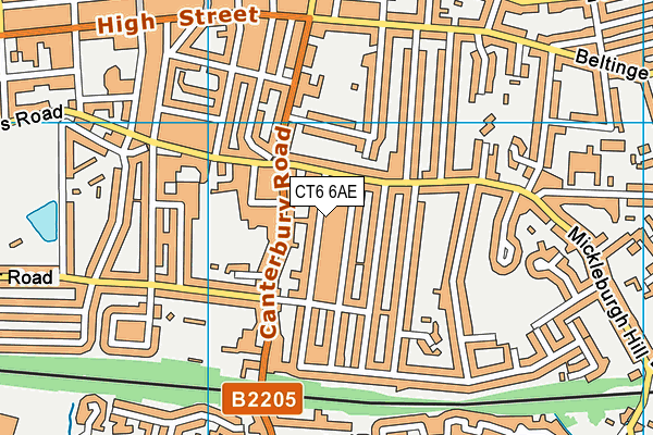 CT6 6AE map - OS VectorMap District (Ordnance Survey)