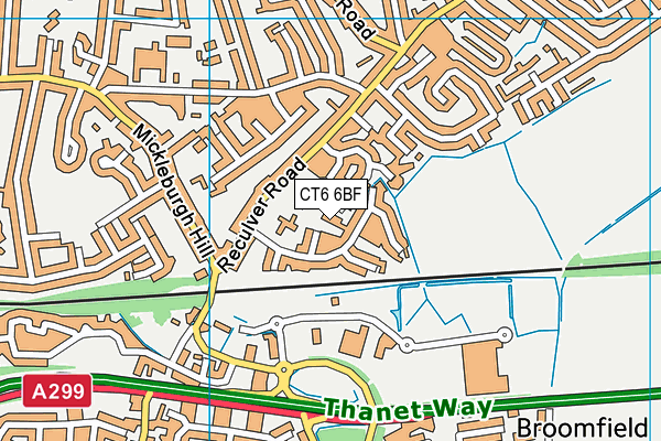 CT6 6BF map - OS VectorMap District (Ordnance Survey)