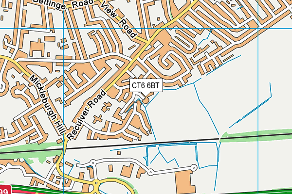 CT6 6BT map - OS VectorMap District (Ordnance Survey)