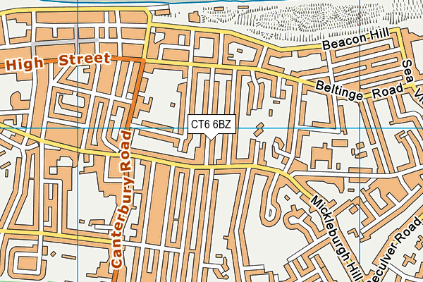 CT6 6BZ map - OS VectorMap District (Ordnance Survey)