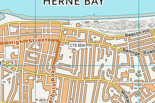 Map of HERNE BAY JAZZ FESTIVAL CIC at district scale