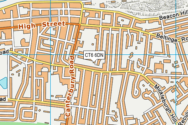 CT6 6DN map - OS VectorMap District (Ordnance Survey)