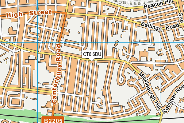 CT6 6DU map - OS VectorMap District (Ordnance Survey)
