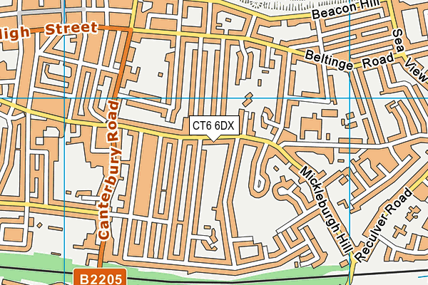 CT6 6DX map - OS VectorMap District (Ordnance Survey)