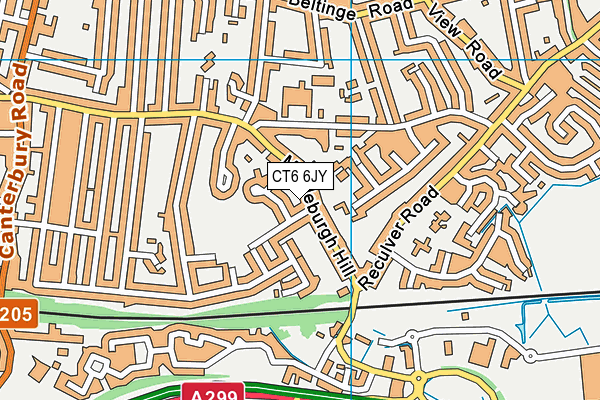 CT6 6JY map - OS VectorMap District (Ordnance Survey)