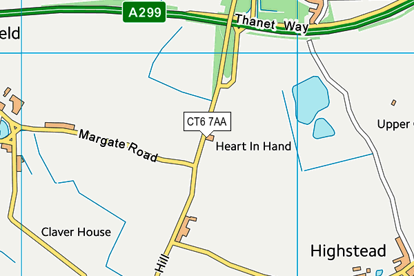 CT6 7AA map - OS VectorMap District (Ordnance Survey)