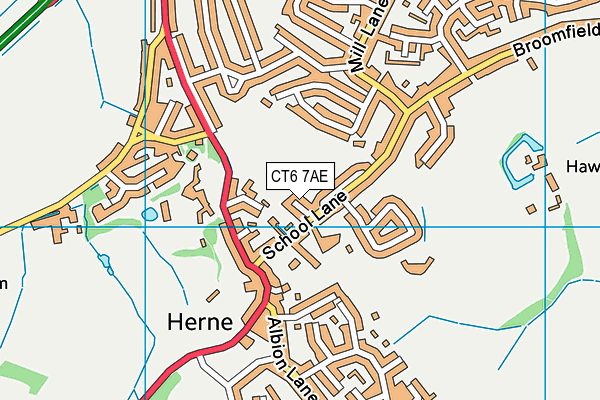 CT6 7AE map - OS VectorMap District (Ordnance Survey)