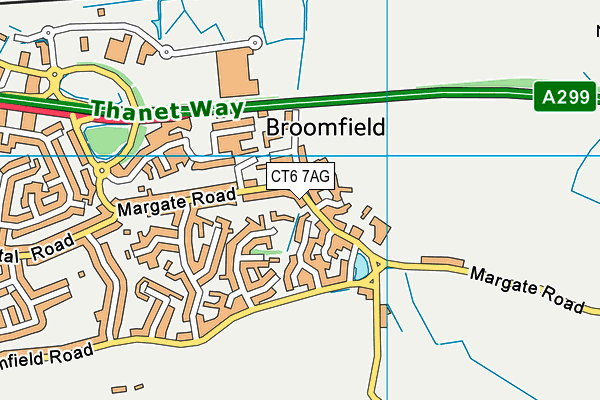 CT6 7AG map - OS VectorMap District (Ordnance Survey)