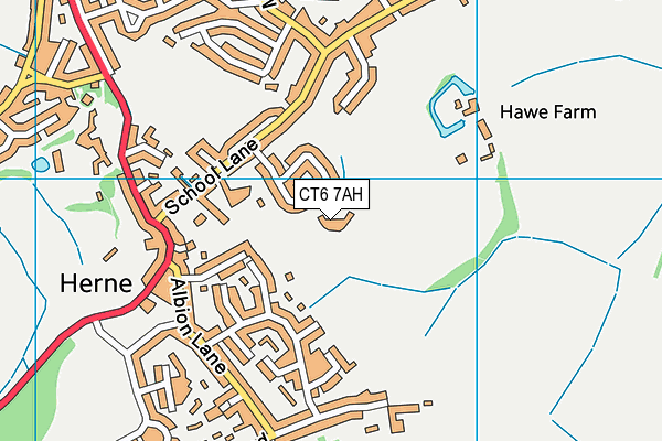 Herne Church of England Infant and Nursery School map (CT6 7AH) - OS VectorMap District (Ordnance Survey)