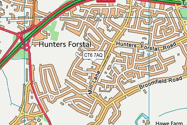 CT6 7AQ map - OS VectorMap District (Ordnance Survey)