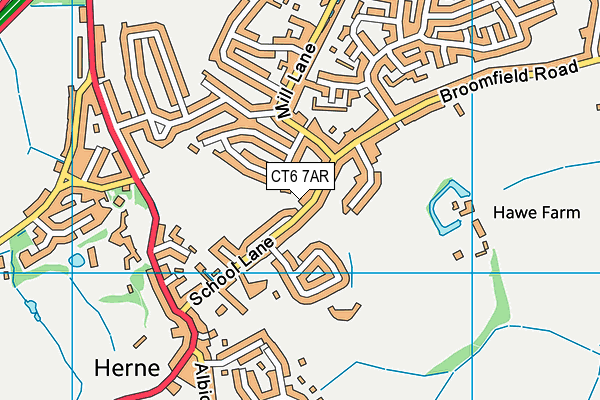 CT6 7AR map - OS VectorMap District (Ordnance Survey)