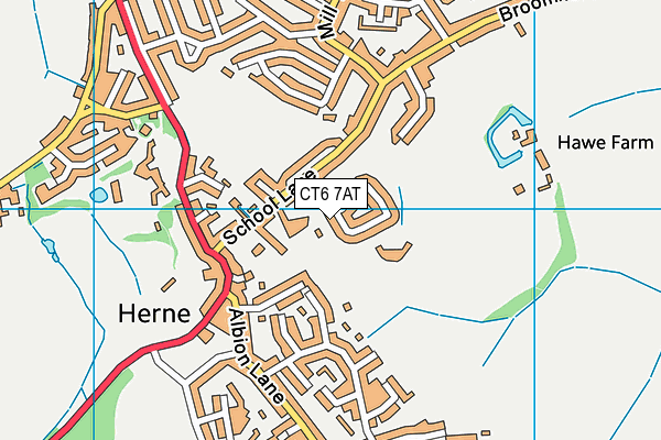 CT6 7AT map - OS VectorMap District (Ordnance Survey)