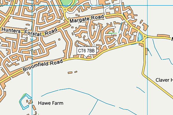 CT6 7BB map - OS VectorMap District (Ordnance Survey)